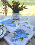 Limited Edition Hydrangeas Hummingbirds Flour Sack Napkins