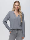 Maddi Cotton V-Neck Collar Pullover