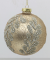 Antique Pale Gold & Silver Beaded Branch Ornament