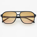 Billie Unisex Aviator Sunglasses - Black/Brown