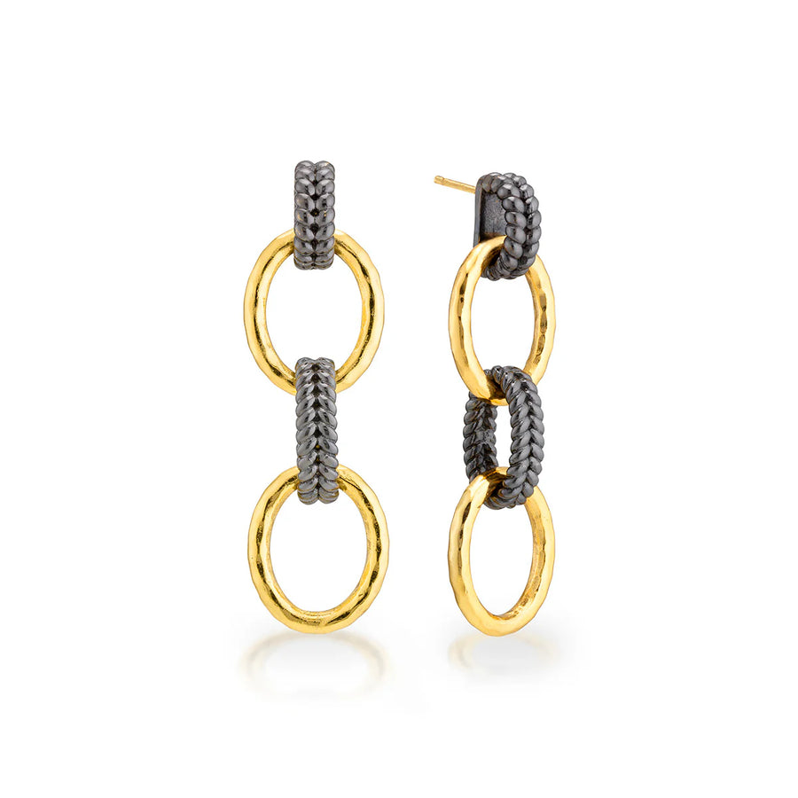 Cleopatra Regal Double Link Earrings