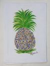 Limited Edition Watercolor Oyster Pineapple Flour Sack Towel