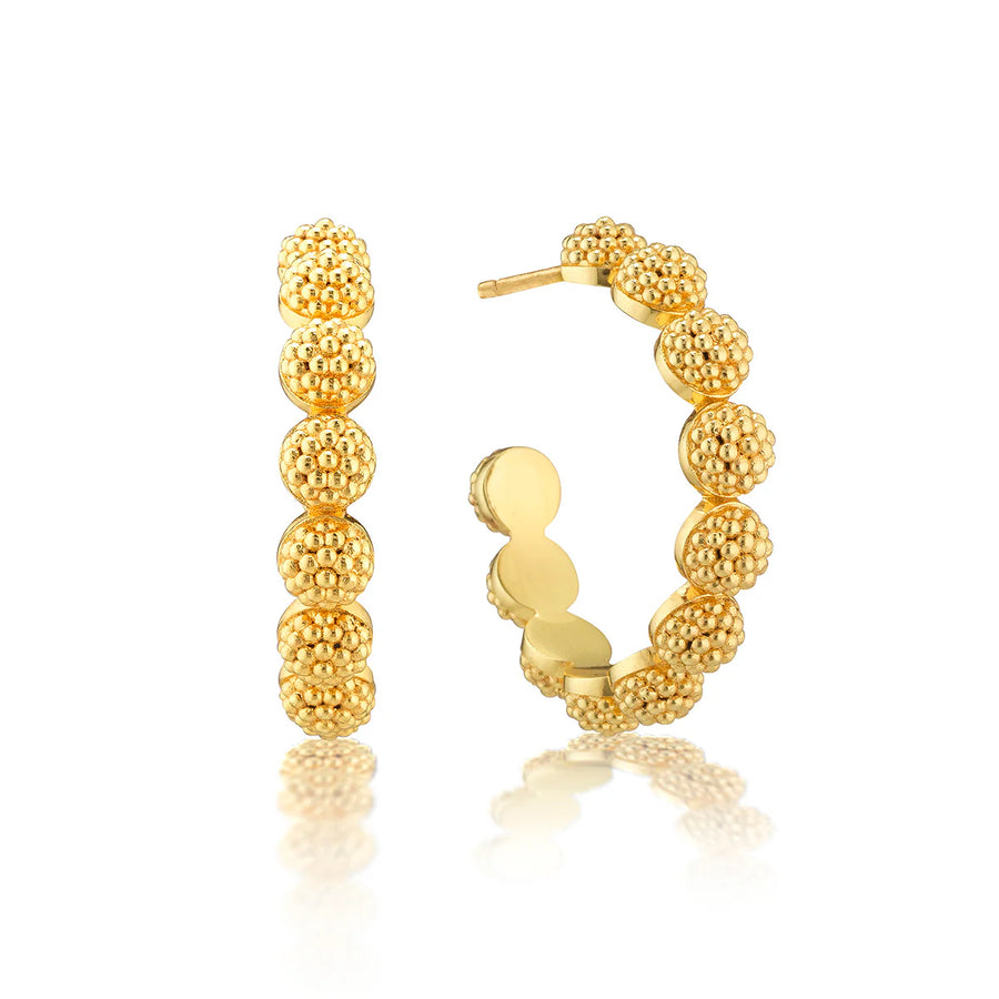 Berry Icon Hoop Earrings - Gold