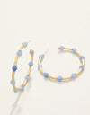 Calm Waters Hoop Earrings Blue Aventurine