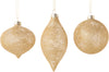 Gold Glitter on Clear Glass Ornament