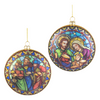 Stained Glass Nativity Disk Ornament