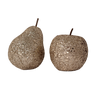 Gold Glitter Assorted Apple and Pear Ornament