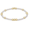 Worthy Pattern 3mm Bead Bracelet - Pearl