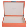 Orange Croc Box With Silver