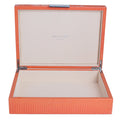 Orange Croc Box With Silver