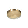 Round Antique Gold and Silver Serving Tray