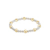 Pearl Sincerity Pattern 4mm Bead Bracelet - 6mm Gold