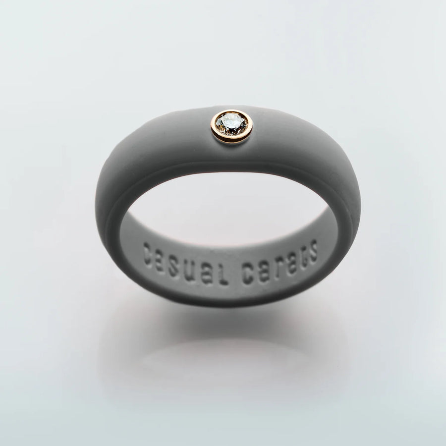 Amazon.com: SZUL 1/10 Carat TW Stackable Diamond Ring 10K White Gold:  Clothing, Shoes & Jewelry