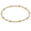 Dignity Sincerity Pattern 4mm Bead Bracelet - Pearl