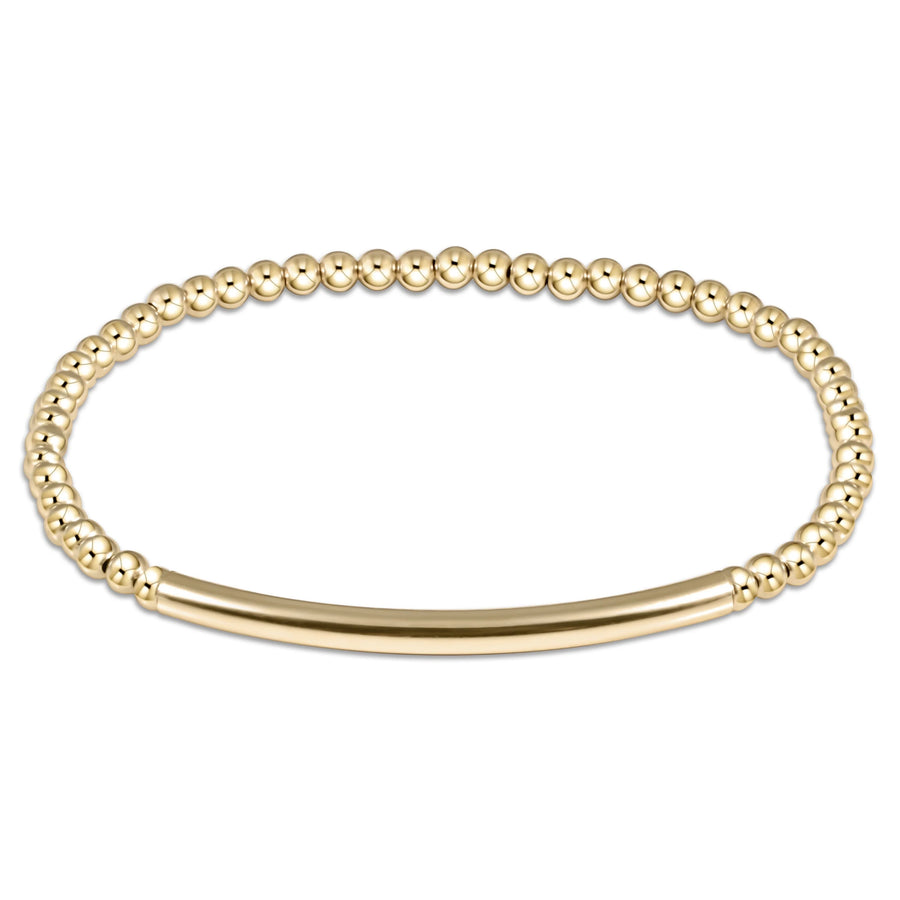 Bliss Bar 3mm Bead Bracelet - Gold