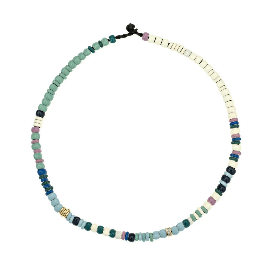 Bead Party Full Enamel Sea Mist Necklace