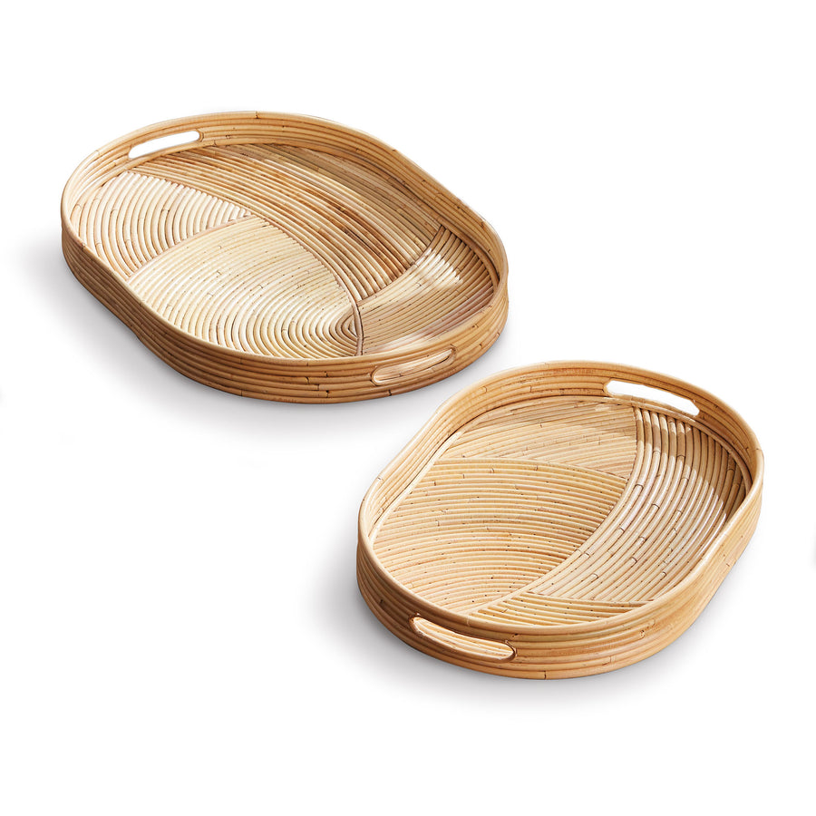 Jelani Cane Oval Tray