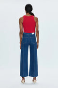 Penny Ankle Pintuck High Rise Wide Leg