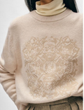 Cashmere Fairy Tale Embroidered Crewneck