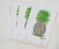 Limited Edition Watercolor Oyster Pineapple Flour Sac Napkin