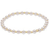 Classic Grateful Pattern 4mm Bead Bracelet - Pearl