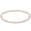 Classic Joy Pattern 4mm Bead Bracelet - Pearl