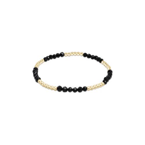 Blissful Pattern 2.5mm Bracelet - Faceted Onyx